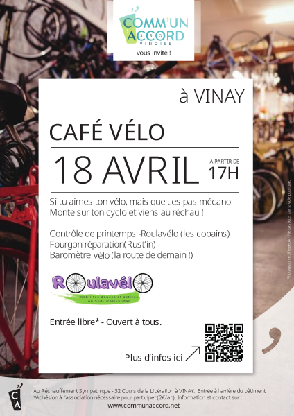 affiche cafe velo